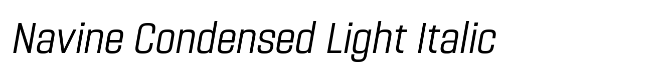 Navine Condensed Light Italic